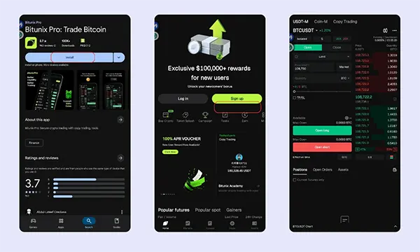Interfaccia exchange Bitunix